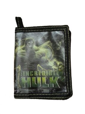 Marvel Incredible Hulk 2008 Retro Graphic Velcro Wallet - Green Black